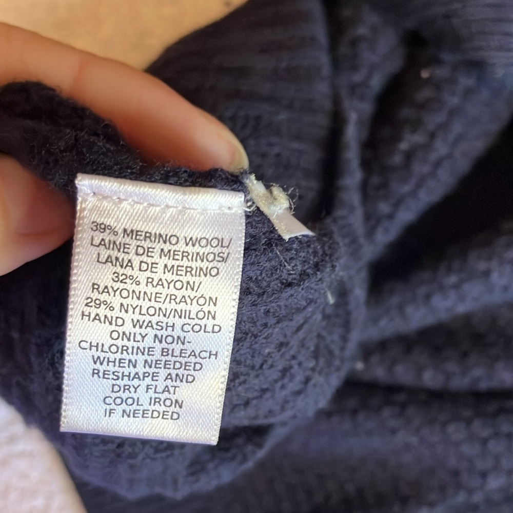 LOFT navy tunic sweater - Picture 8 of 10
